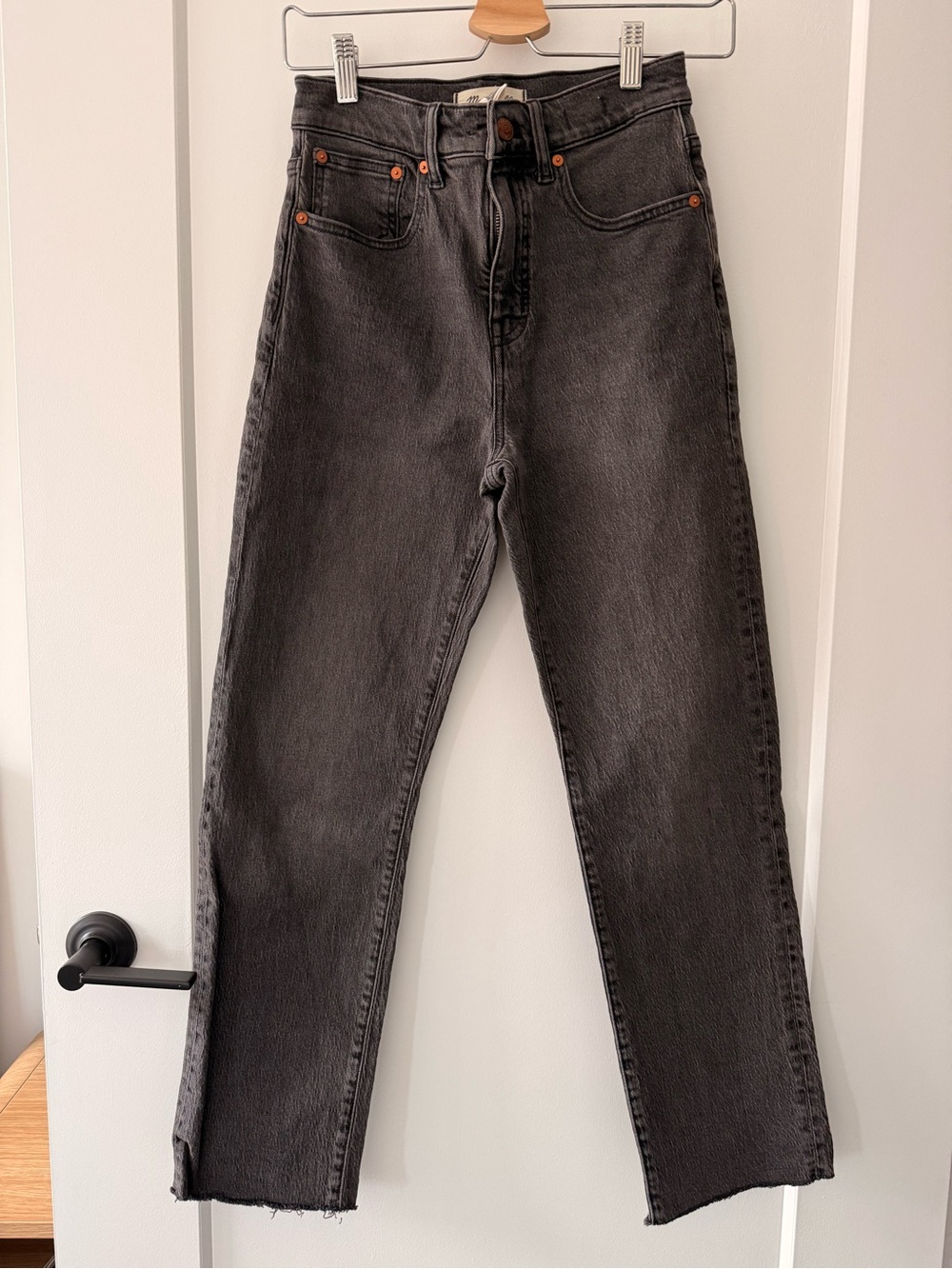 Madewell 90s Straight Crop Jeans Dark Gray 24